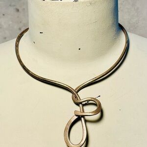 VTG Sterling Silver Necklace unique modern statement